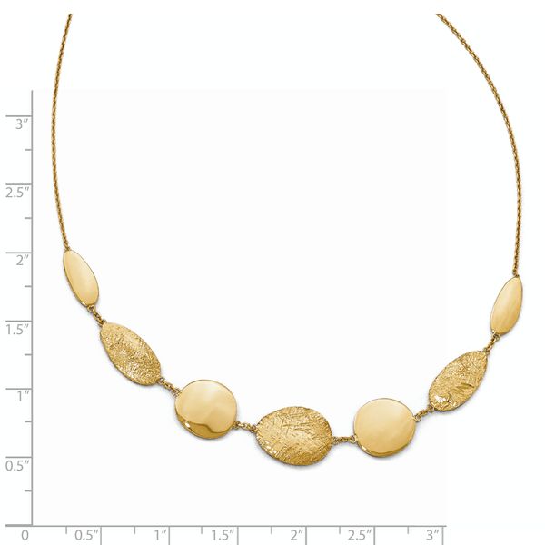 14K Polished D/C with 2in ext. Necklace - Image 3