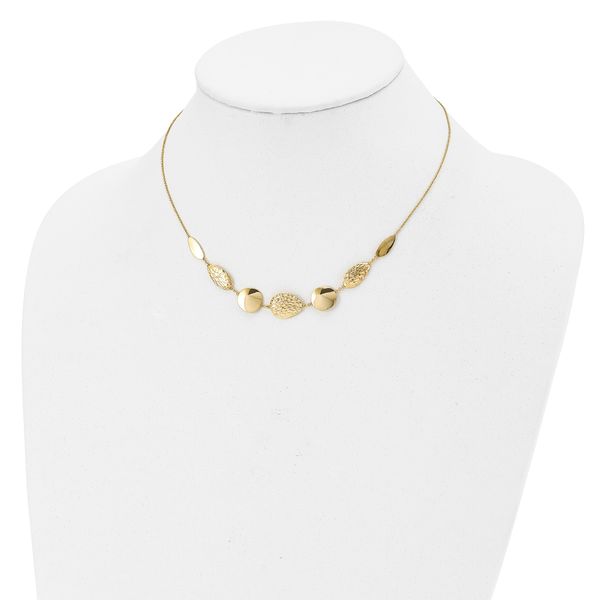 14K Polished D/C with 2in ext. Necklace - Image 4