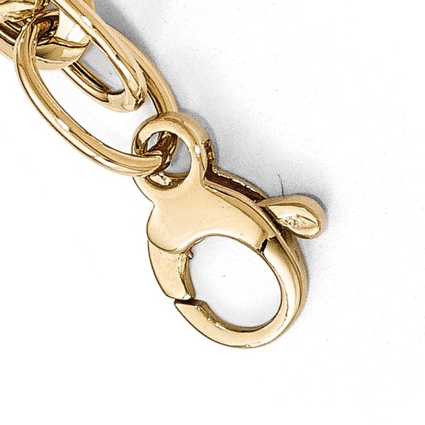 14K Two-tone Polished D/C Fancy Link Bracelet - Image 3