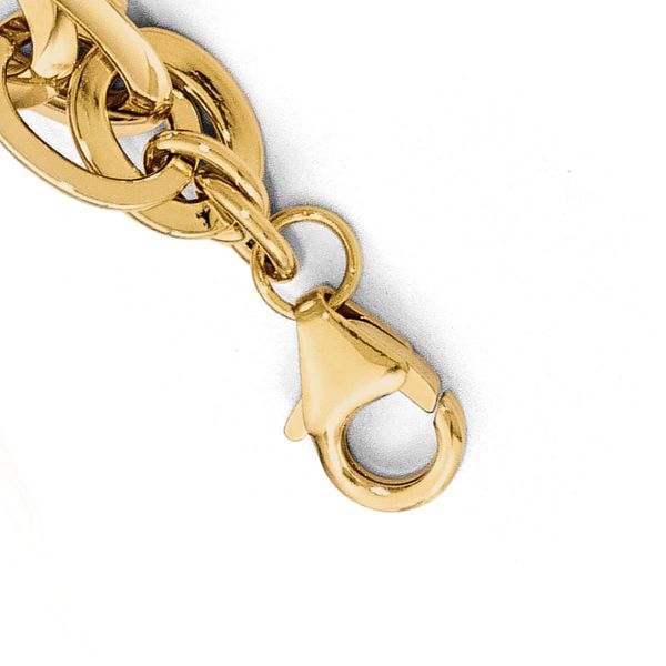 Leslie's 14K Polished Fancy Link .75in ext. Bracelet - Image 3