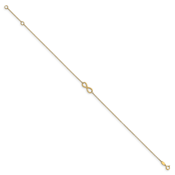 Leslie's 14K Polished Infinity with 1in ext. Anklet - Image 2
