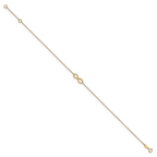Leslie's 14K Polished Infinity with 1in ext. Anklet - Image 2