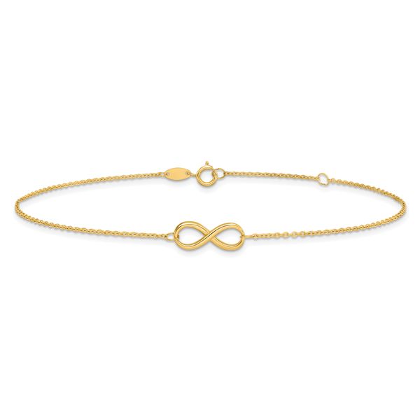 Leslie's 14K Polished Infinity with 1in ext. Anklet - Image 3