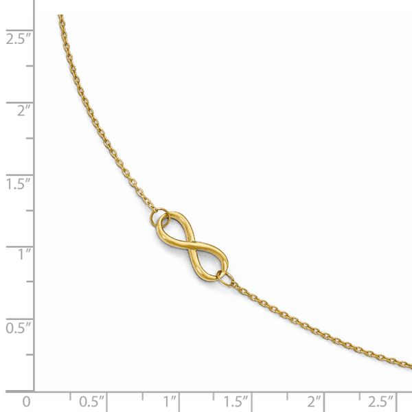 Leslie's 14K Polished Infinity with 1in ext. Anklet - Image 4
