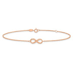 Leslie's 14K Rose Gold Polished Infinity with 1in ext. Anklet - Image 3