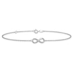 Leslie's 14K White Gold Polished Infinity with 1in ext. Anklet - Image 3