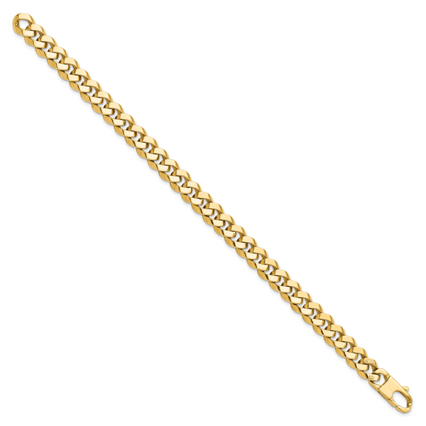 Leslie's 14K 8.5mm Beveled Curb Bracelet - Image 2