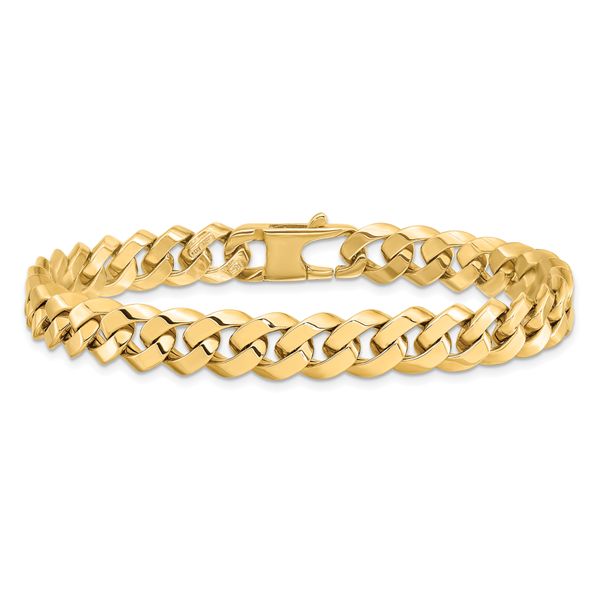 Leslie's 14K 8.5mm Beveled Curb Bracelet - Image 3