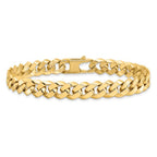 Leslie's 14K 8.5mm Beveled Curb Bracelet - Image 3