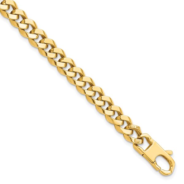 Leslie's 14K 7.0mm Beveled Curb Bracelet