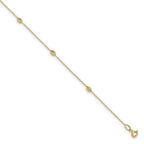 Leslie's 14K Polished and D/C with 1in ext. Anklet