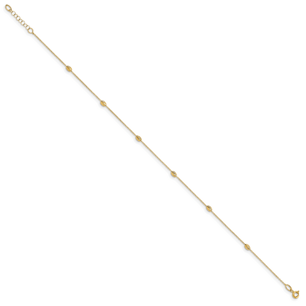 Leslie's 14K Polished and D/C with 1in ext. Anklet - Image 2