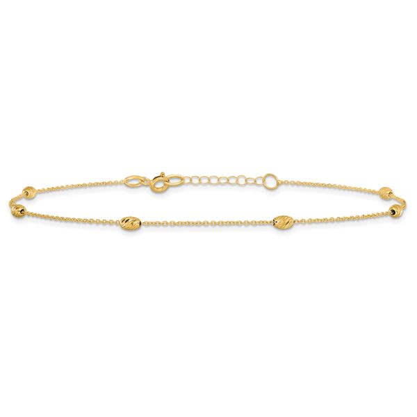Leslie's 14K Polished and D/C with 1in ext. Anklet - Image 3