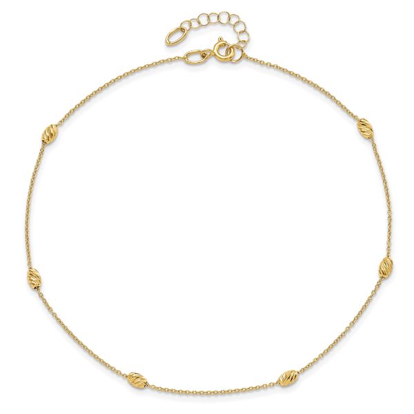 Leslie's 14K Polished and D/C with 1in ext. Anklet - Image 5