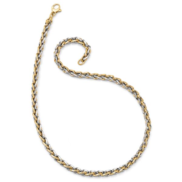 Leslie's 14K Two-tone Polished Fancy Link Necklace - Image 2