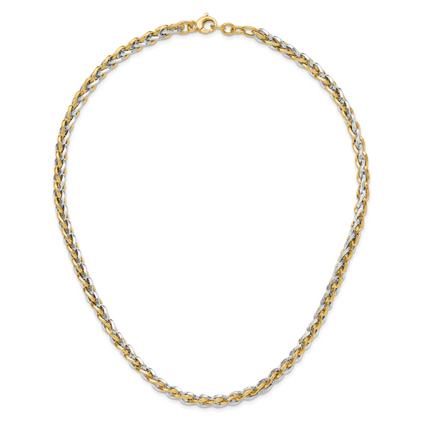 Leslie's 14K Two-tone Polished Fancy Link Necklace - Image 4