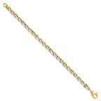 Leslie's 14K Two-tone Polished Fancy Link Bracelet - Image 2