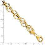 Leslie's 14K Polished and Textured Fancy Link Bracelet - Image 4