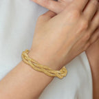 Leslie's 14K Fancy Stretch Bangle Bracelet - Image 3