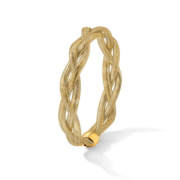 Leslie's 14K Fancy Stretch Bangle Bracelet - Image 4