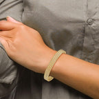 Leslie's 14K w/Rhodium Polished Mesh Stretch Bracelet - Image 3
