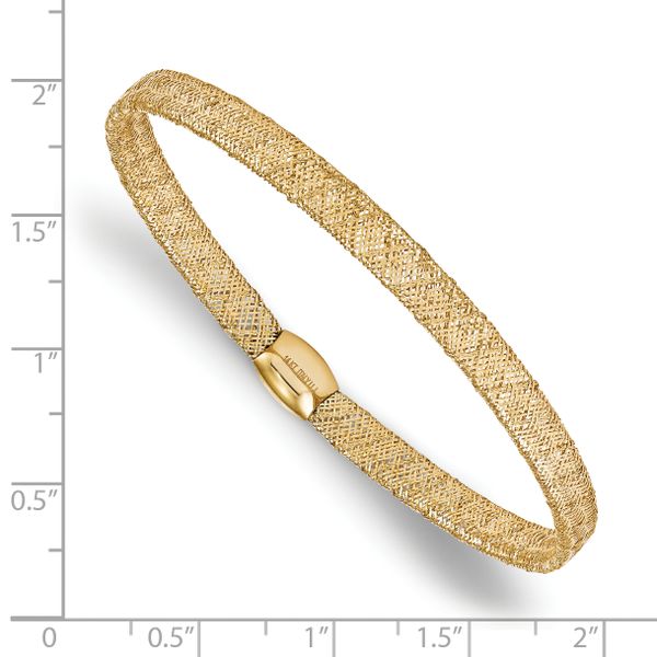 Leslie's 14K Fancy Stretch Bangle Bracelet - Image 2
