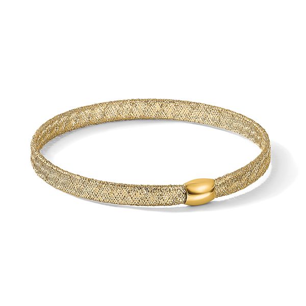 Leslie's 14K Fancy Stretch Bangle Bracelet - Image 4