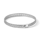 Leslie's 14K w/White RH-plating Fancy Stretch Bangle Bracelet - Image 4