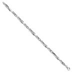 14K White Gold Polished Fancy Link Bracelet - Image 2