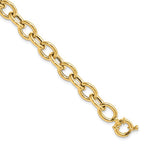 Leslie's 14K Polished Cable Oval Link Bracelet