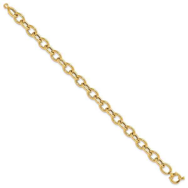 Leslie's 14K Polished Cable Oval Link Bracelet - Image 2