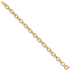 Leslie's 14K Polished Cable Oval Link Bracelet - Image 2