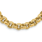 14K Polished Rolo Link Necklace