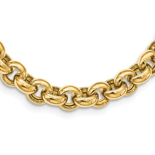 14K Polished Rolo Link Necklace