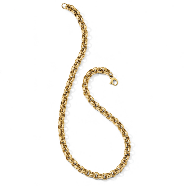 14K Polished Rolo Link Necklace - Image 2
