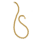14K Polished Rolo Link Necklace - Image 4