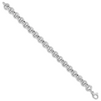 Leslie's 14k White Gold Polished Rolo Link Bracelet - Image 2