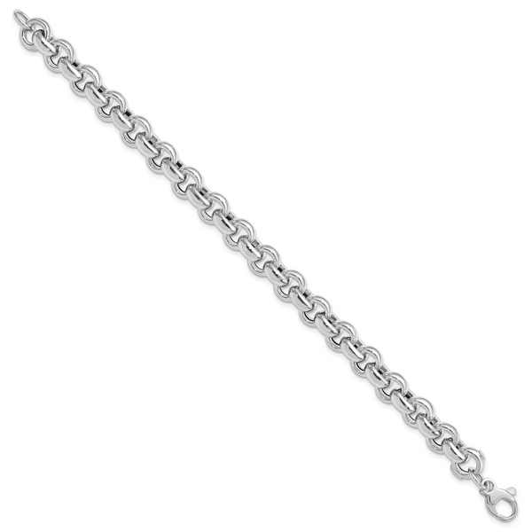 Leslie's 14k White Gold Polished Rolo Link Bracelet - Image 2