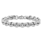 Leslie's 14k White Gold Polished Rolo Link Bracelet - Image 3