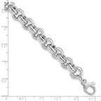 Leslie's 14k White Gold Polished Rolo Link Bracelet - Image 5