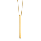 Leslie's 14K Polished Bar 2in ext. Necklace