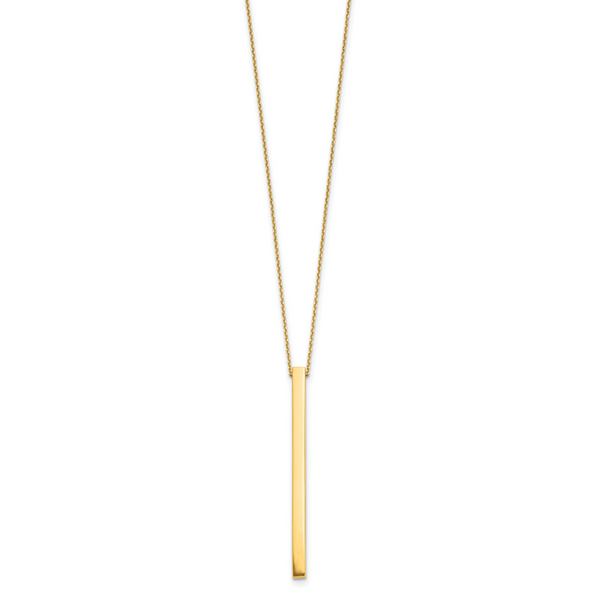 Leslie's 14K Polished Bar 2in ext. Necklace - Image 2