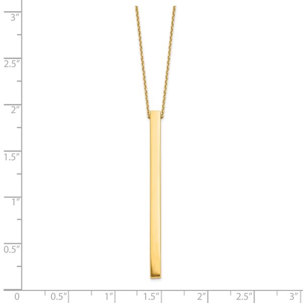 Leslie's 14K Polished Bar 2in ext. Necklace - Image 3