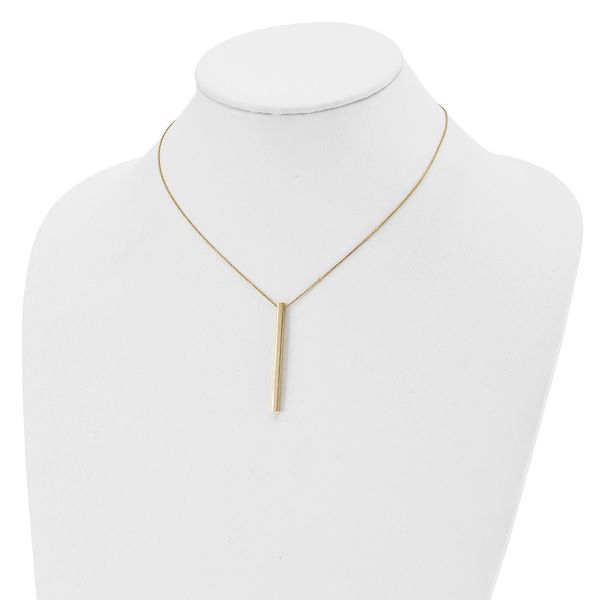 Leslie's 14K Polished Bar 2in ext. Necklace - Image 4