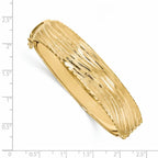 Leslie's 14K Polished and Textured Hinged Bangle - Image 3