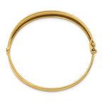 Leslie's 14K Polished and Textured Hinged Bangle - Image 2