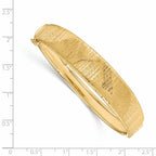 Leslie's 14K Polished and Textured Hinged Bangle - Image 3