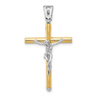 Leslie's 14K Two-tone Polished Crucifix Pendant