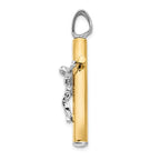 Leslie's 14K Two-tone Polished Crucifix Pendant - Image 2