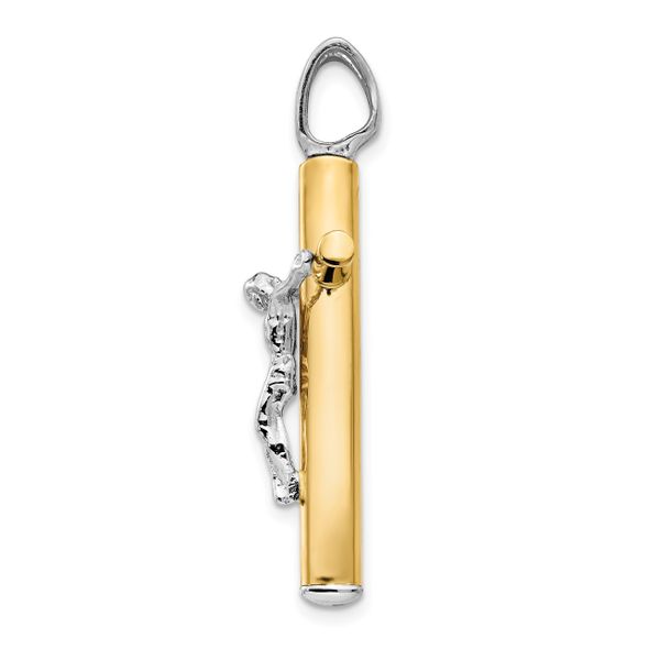 Leslie's 14K Two-tone Polished Crucifix Pendant - Image 2